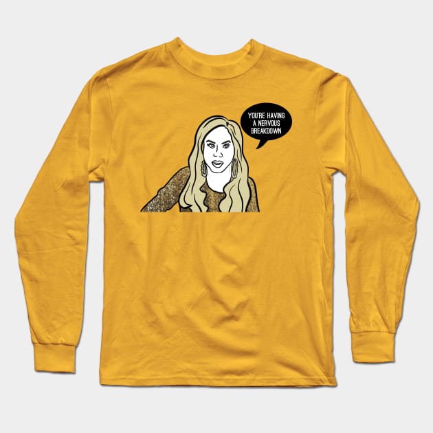 Nervous Breakdown Long Sleeve T-Shirt by Katsillustration